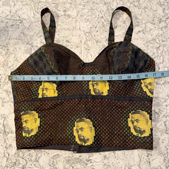 Women’s African Print Ethnic Malcom X Tank Top Bustier Handmade Women’s M/L - Picture 10 of 15